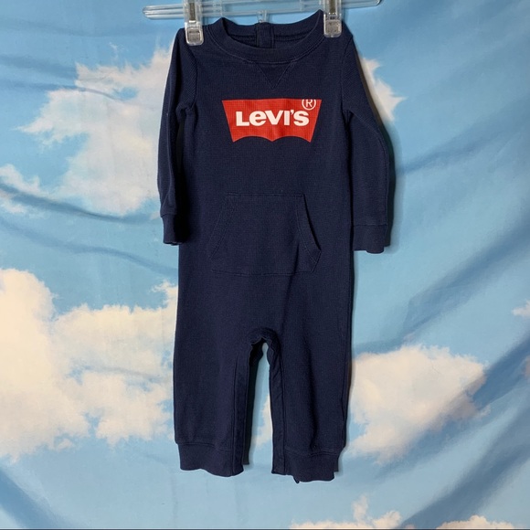 Levi’s- Navy Blue Long Sleeve Onesie size 18M - Picture 1 of 13